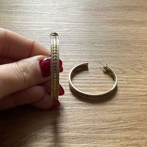 Anna Beck Gold and Silver Hoop Earrings
